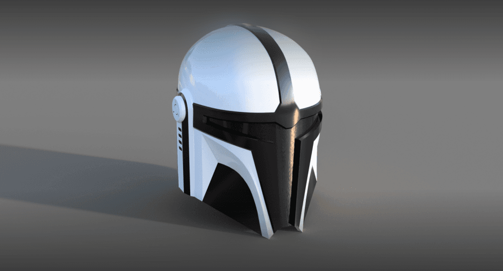 Imperial MK-5: Custom made Mandalorian Helmet STL File (3D Print File) 3d model