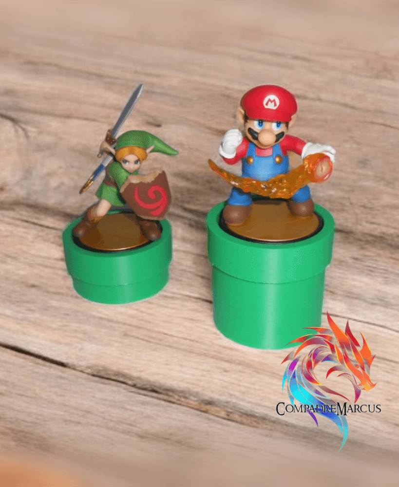 Amiibo display Mario pipe style  3d model