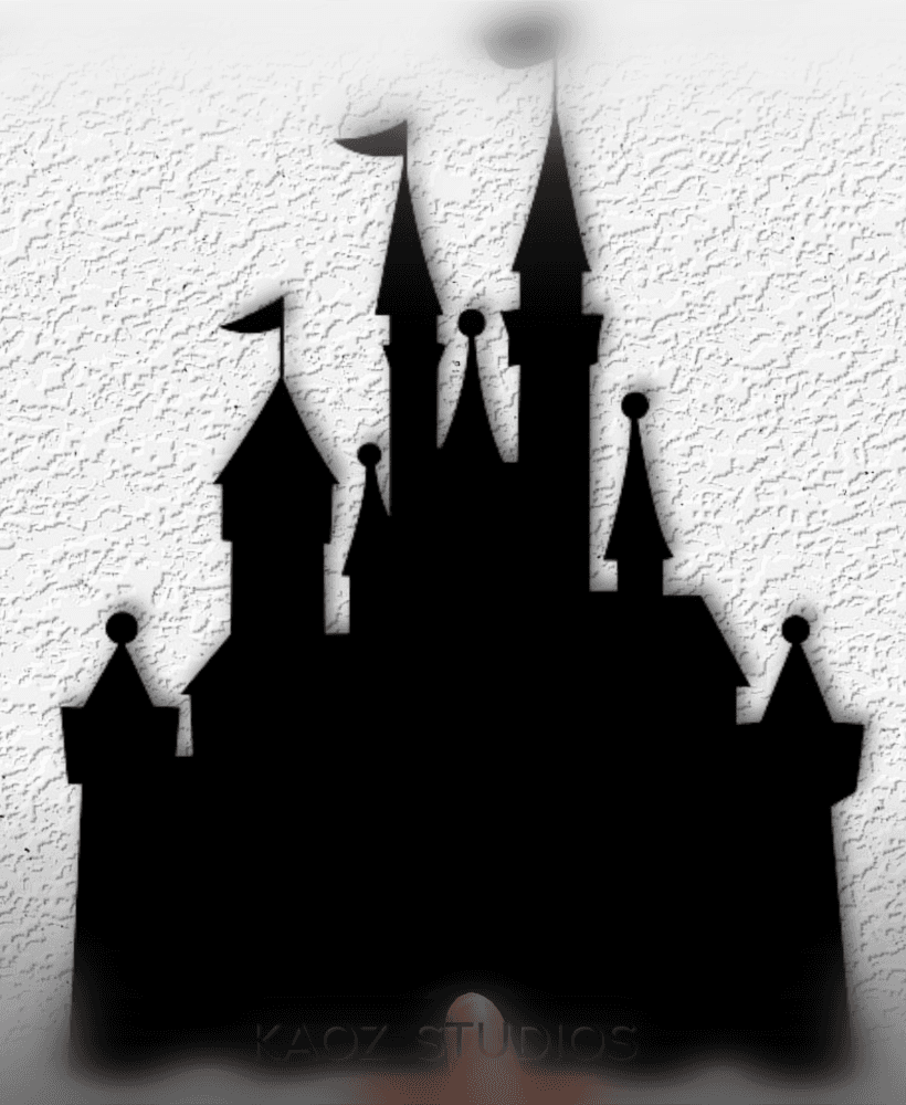 disney castle silohuette wall art Disneyland wall decor Fanart 3d model