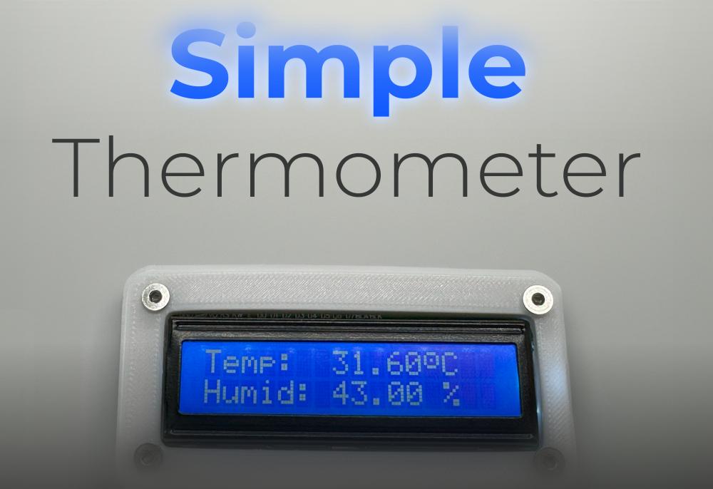 16x2 Simple Thermometer 3d model