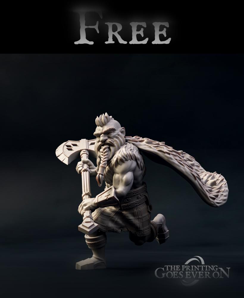 Dwarf Berserker - FREE 3d model