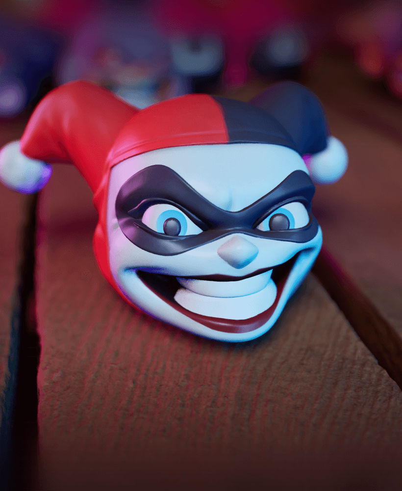 Li'l Harley Quinn Head - #MASKtober - DC Comics Fanart Collectible 3d model