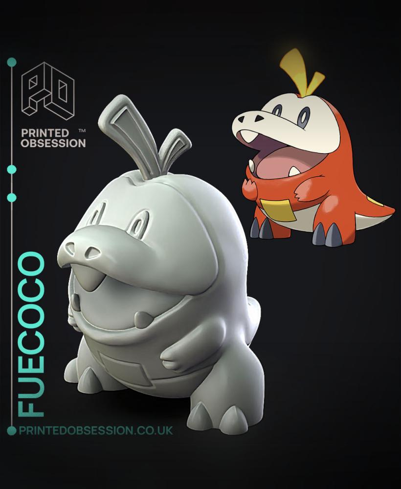 Fuecoco - Pokemon - Fan Art 3d model