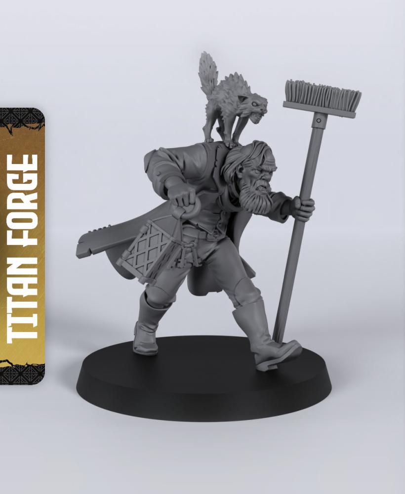 Janitor - With Free Cyberpunk Warhammer - 40k Sci-Fi Gift Ideas for RPG and Wargamers 3d model