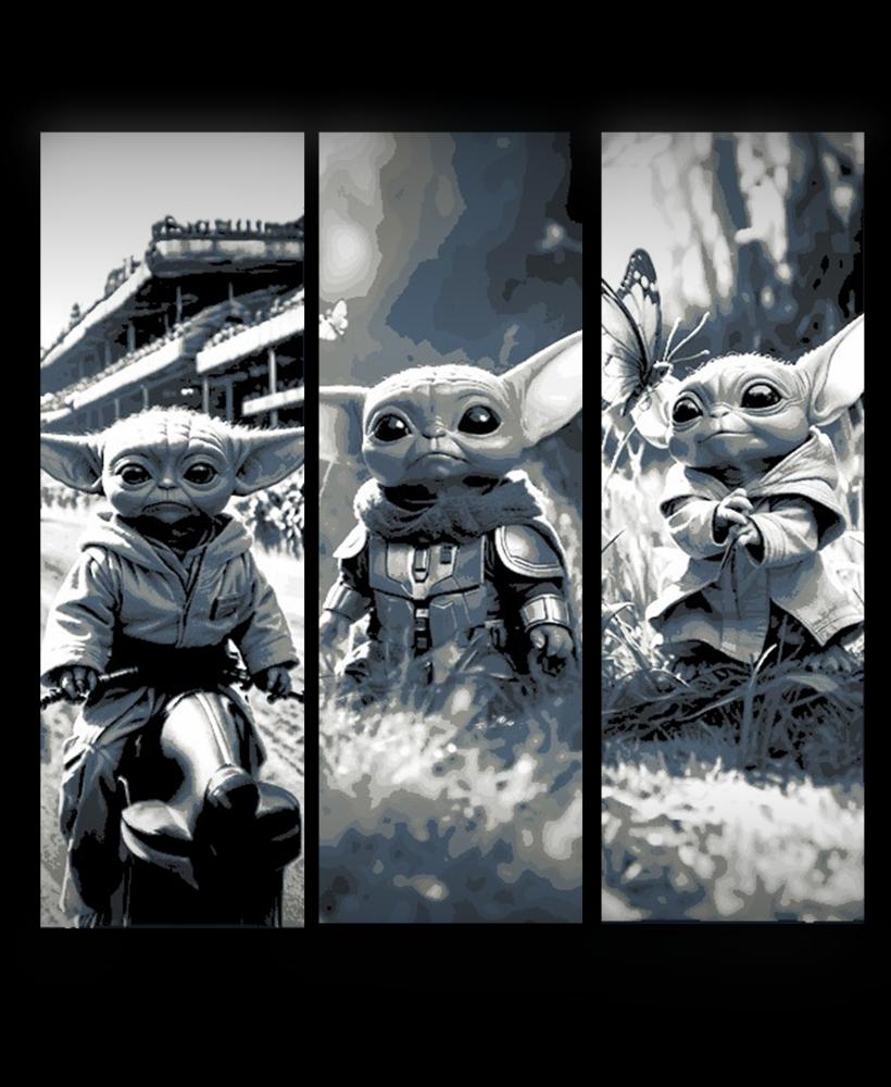  Fan Art of Grogu Experiencing Life - Star Wars Universe Set of Bookmarks 3d model