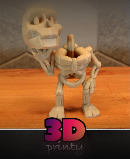 Mini Skeleton - Sculptember Model #8 3d model