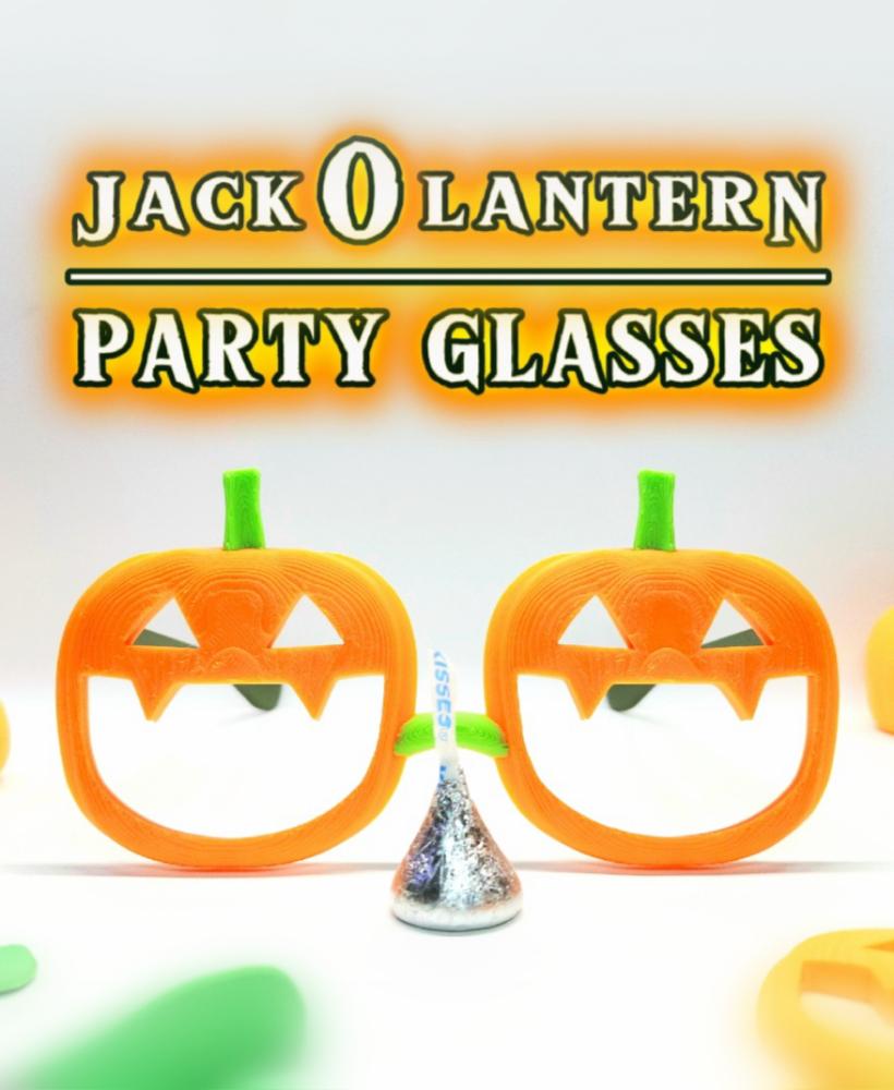 Classic Jack'O'Lantern Pumpkin-Themed Halloween Party Glasses 3d model