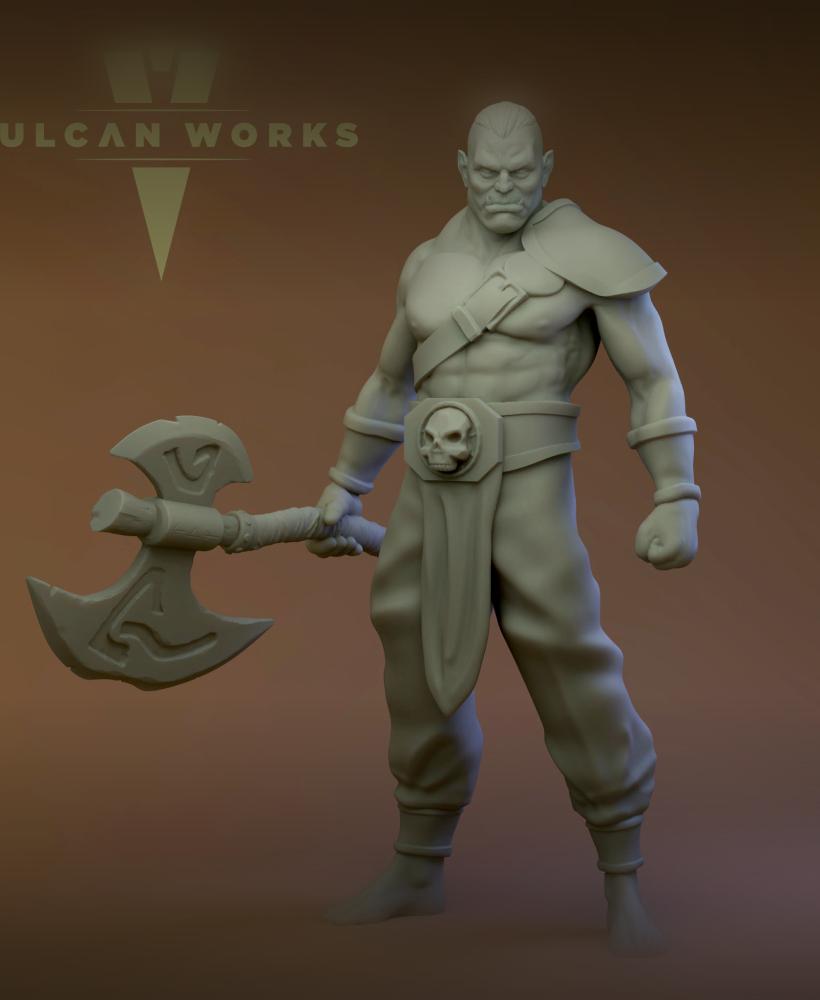 Ungar Stonetusk | Half-Orc Barbarian 3d model