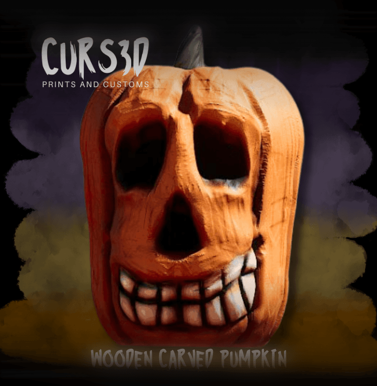 Wood Carved Pumpkin 3d model