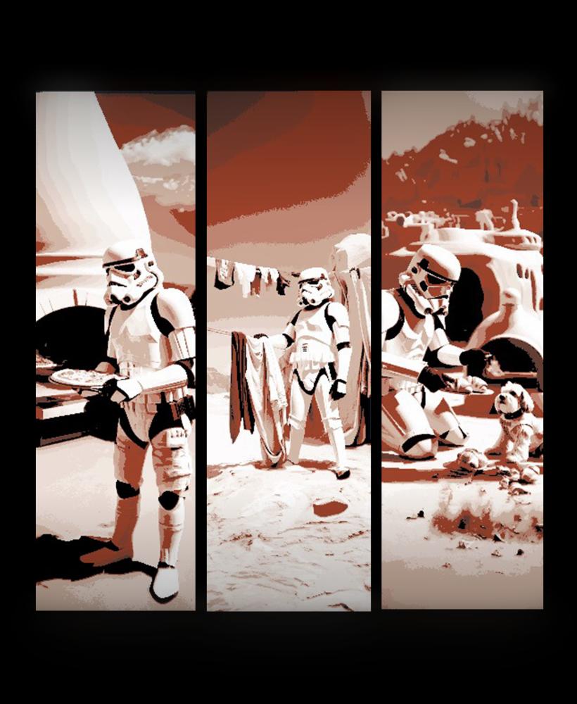 What do Stormtroopers do in their off-time??? - Star Wars Fan Art Set of Bookmarks 3d model