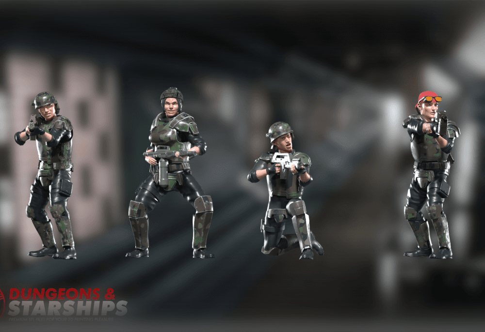 Colonial Marines Miniatures - Aliens 3d model