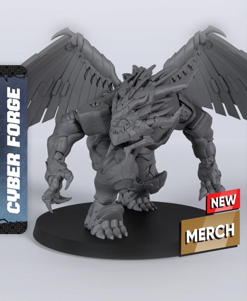 Warp Dragon - With Free Cyberpunk Warhammer - 40k Sci-Fi Gift Ideas for RPG and Wargamers 3d model