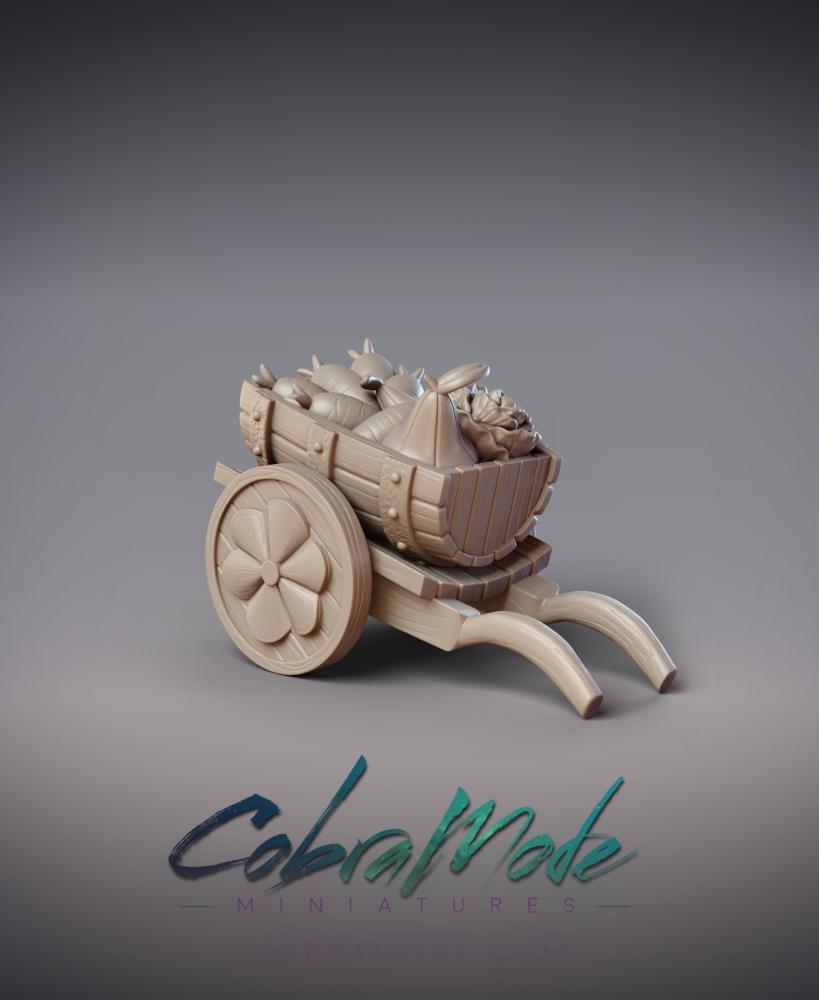 Wheelbarrow Scatter Terrain (Pre-supported) 3d model