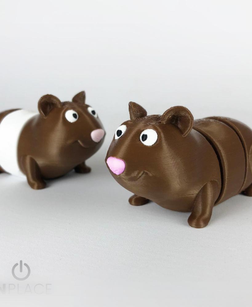 Cute Guinea Pig Articulated 3d model