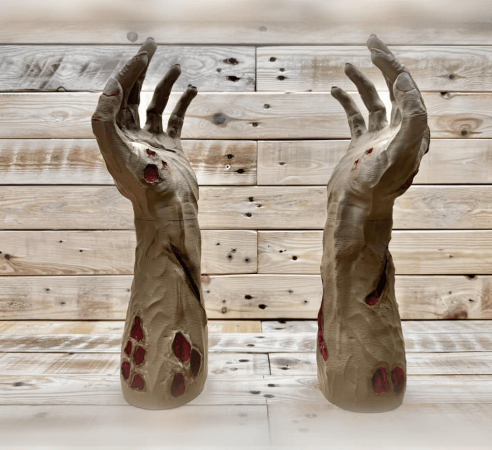 Zombie Arm Set (both left and right) garden stake decoration 3d model