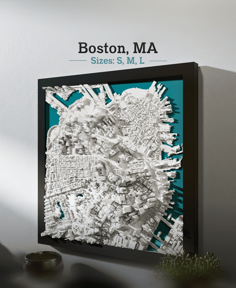 Boston, MA - Small, Medium & Large 3d model