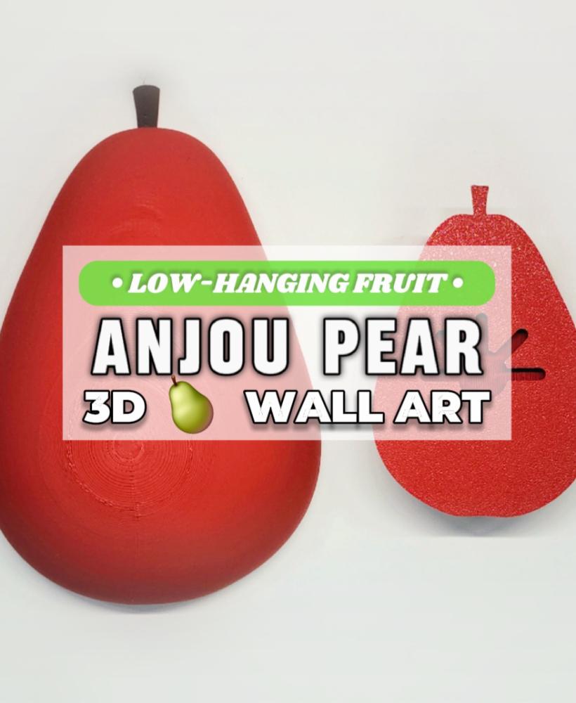 Jumbo Anjou Pear Decorative Pop-Out 3D Wall Art :: The 'Low-Hanging Fruit' Collection 3d model