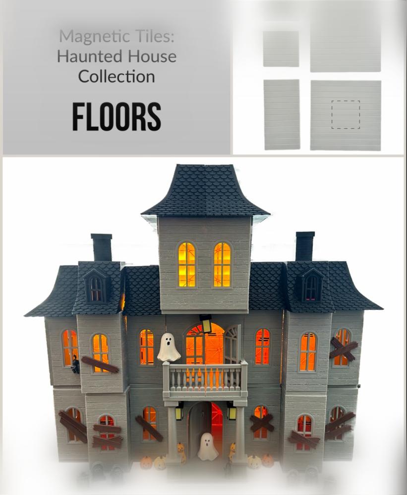 Magnetic Tile Haunted House Collection: FLOORS 3d model