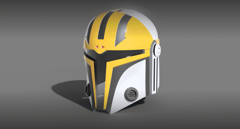 Imperial MK-2: Custom made Mandalorian Helmet STL File (3D Print File) 3d model