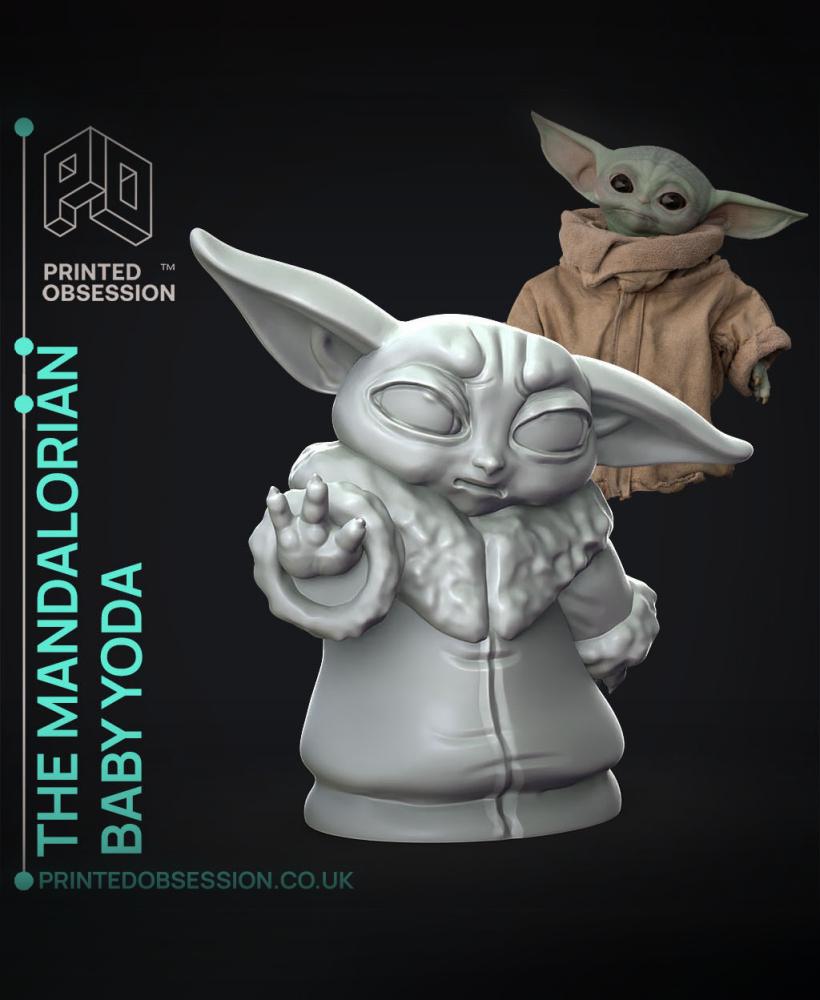 Baby Yoda - Force Push - The Mandalorian 3d model