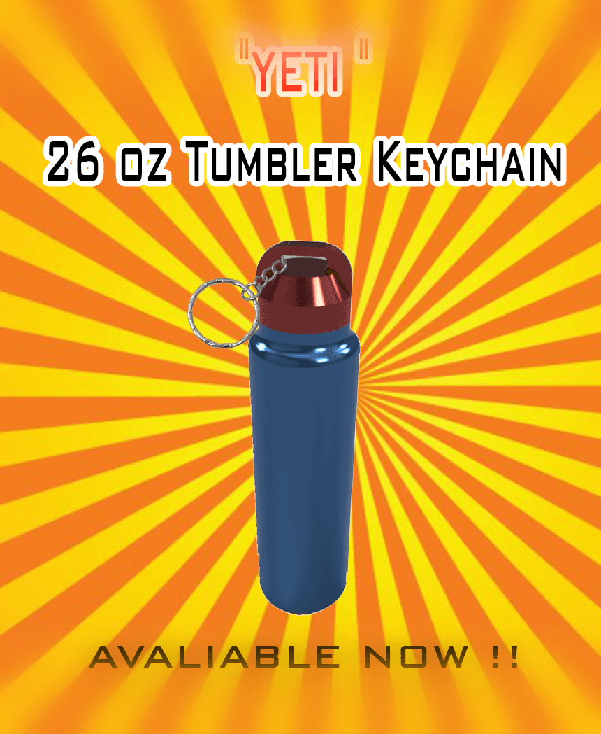 "YETI" 26 oz Water Bottle Keychain 3d model