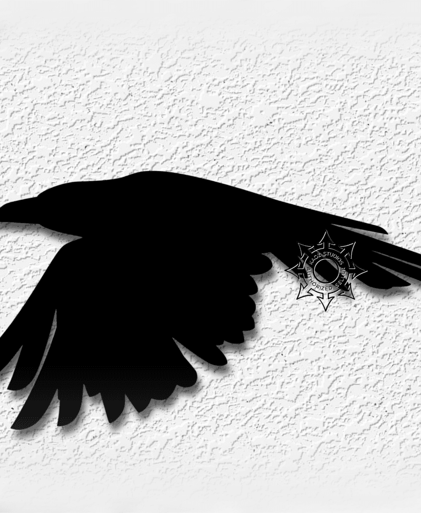 Flying Crow wall art Raven Bird Decor 3d model