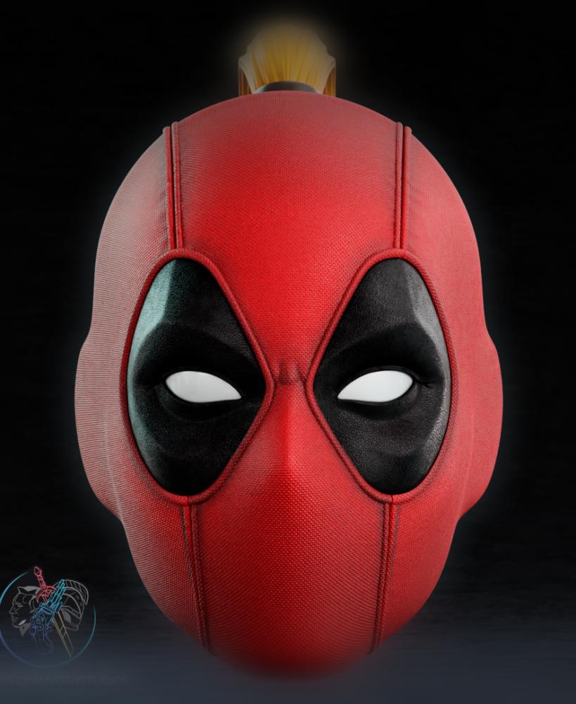 Comic Lady Deadpool Mask 3d Printer File STL 3d model