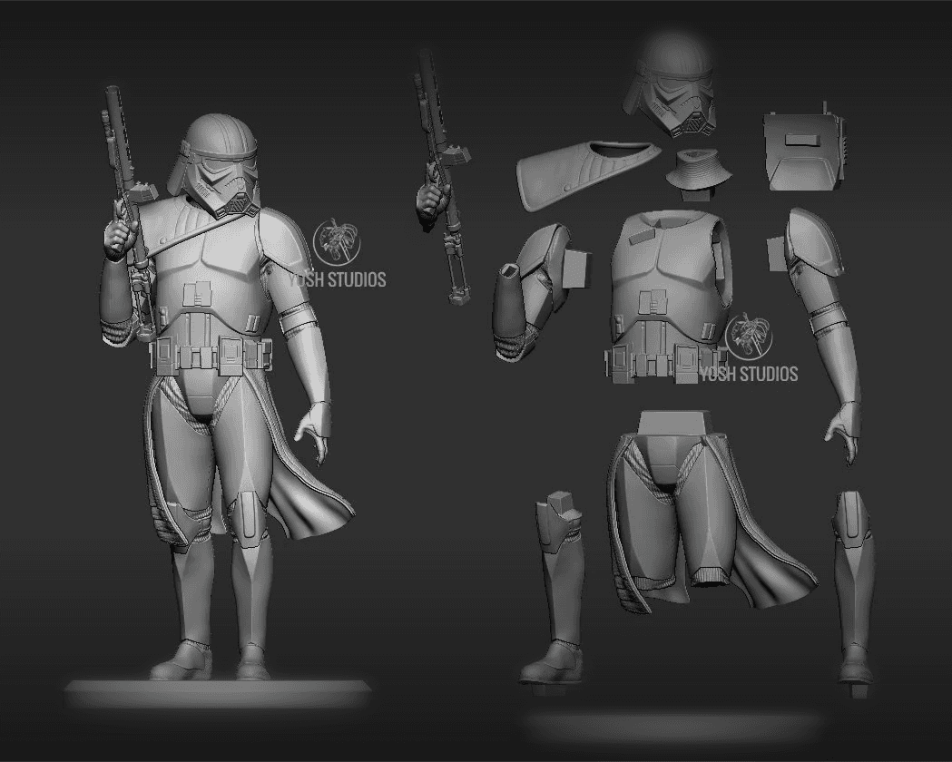 Purge Trooper Statue Pose 1 3d Print File STL 3d model