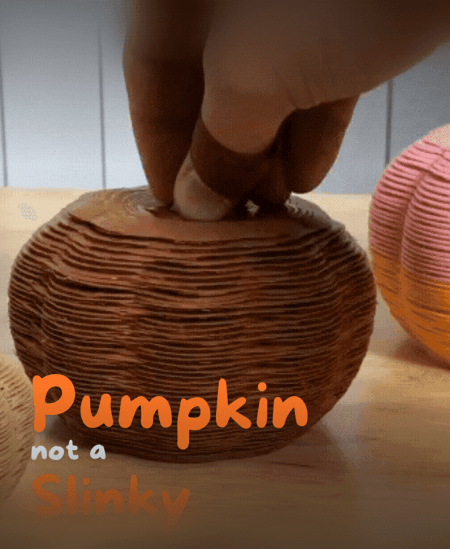 Halloween Pumpkin not a Slinky - Print In Place! 3d model