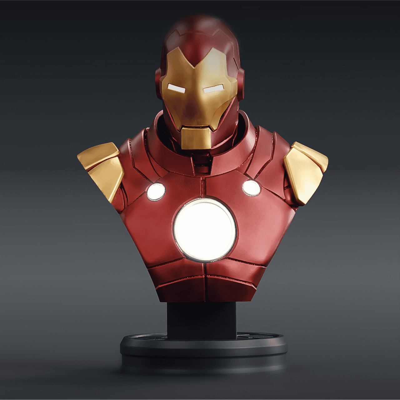 Iron Man Model 70 Bust 3d Print File STL 3d model