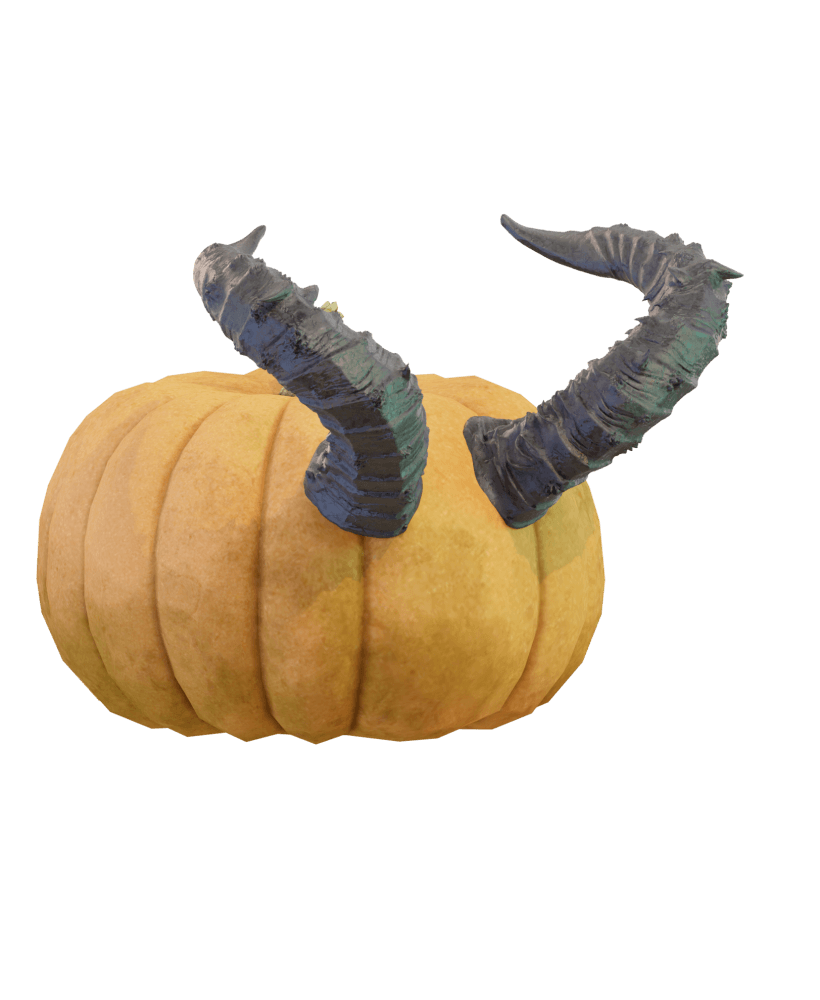 Mr Pumpkin Head Horns 6 3d model