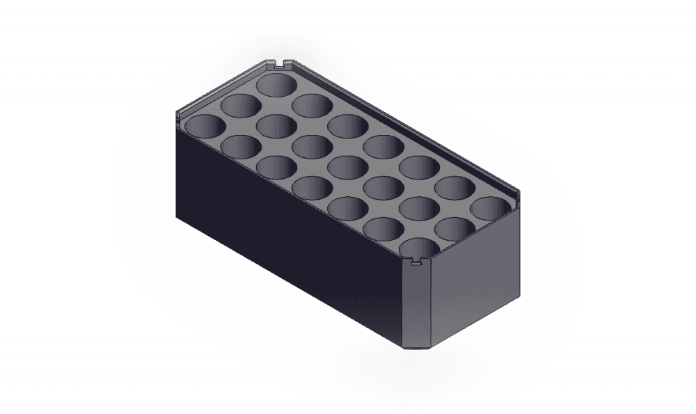 2x1x0.75 - Multibin Insert for AAA batteries 3d model