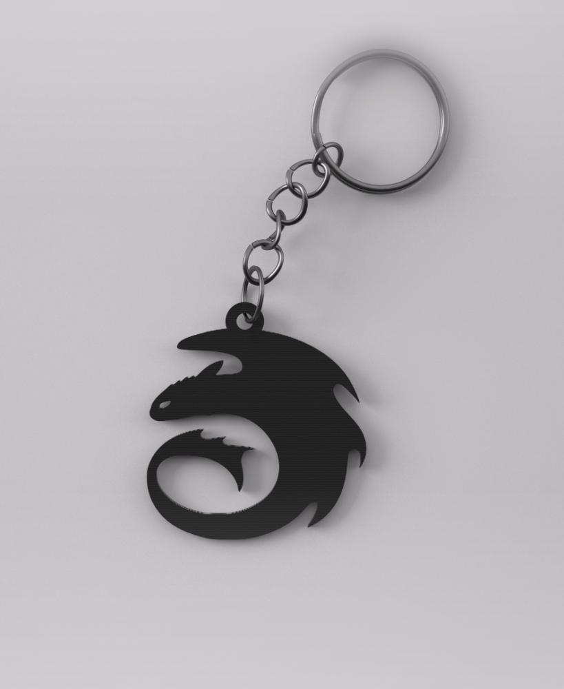 Toothless Dragon Keychain 3d model