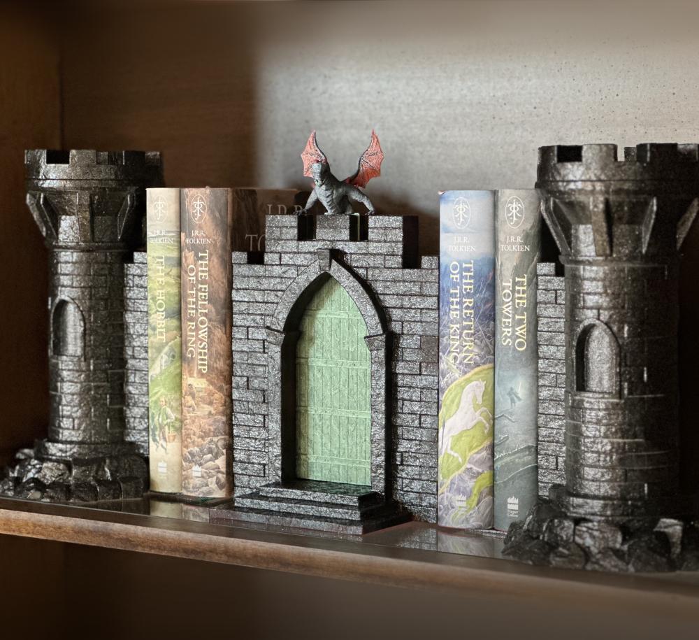 Dragon Castle Bookend: Multi-Functional Six Piece Model 3d model