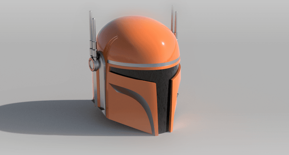 The Specialist: Custom made Mandalorian Helmet STL File (3D Print File) 3d model