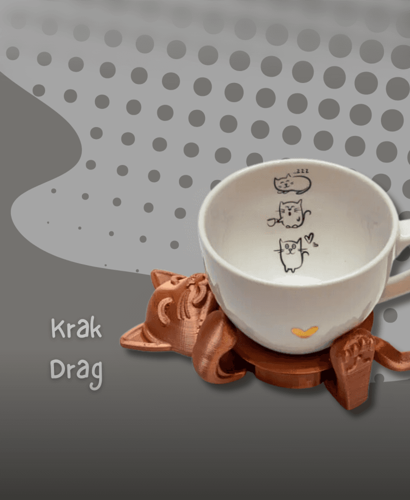 Self-Adjusting Cat Coaster 3d model