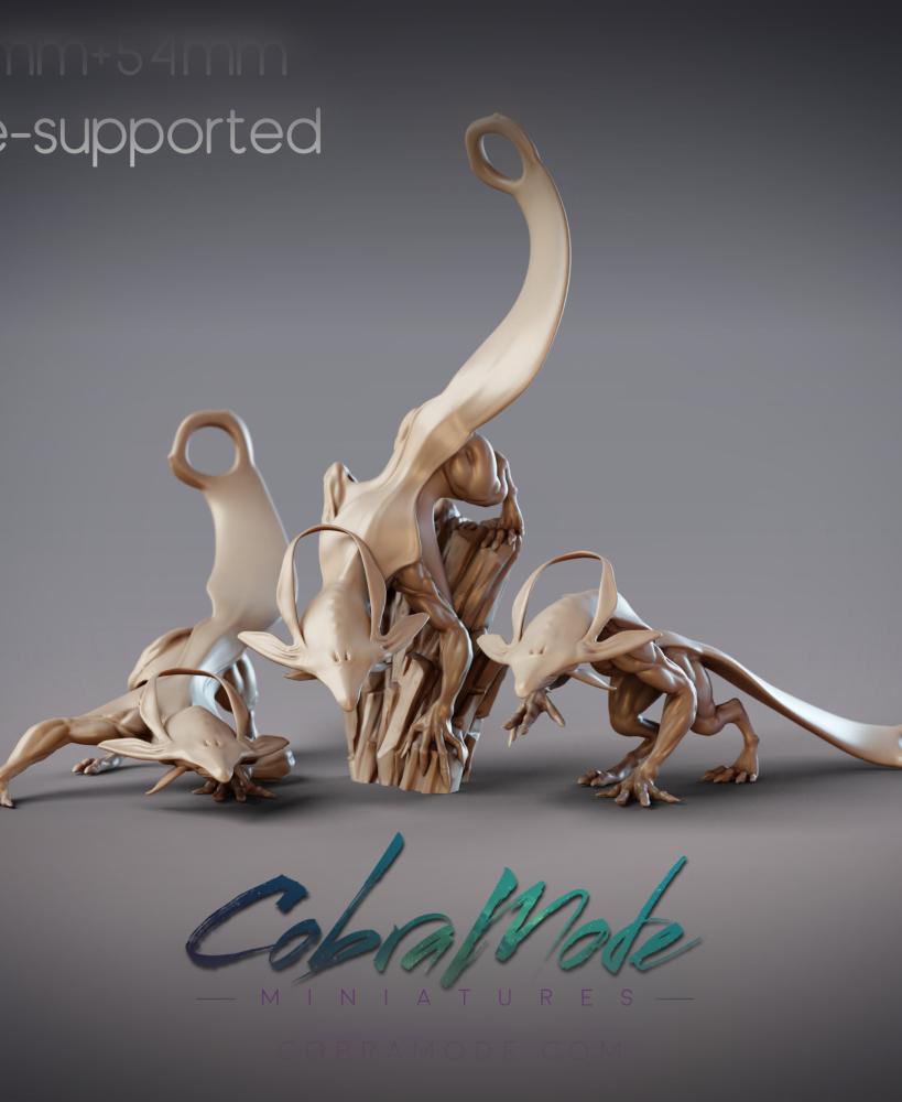 Throwback - Stygian Cynomorphs (Pre-Supported) 3d model