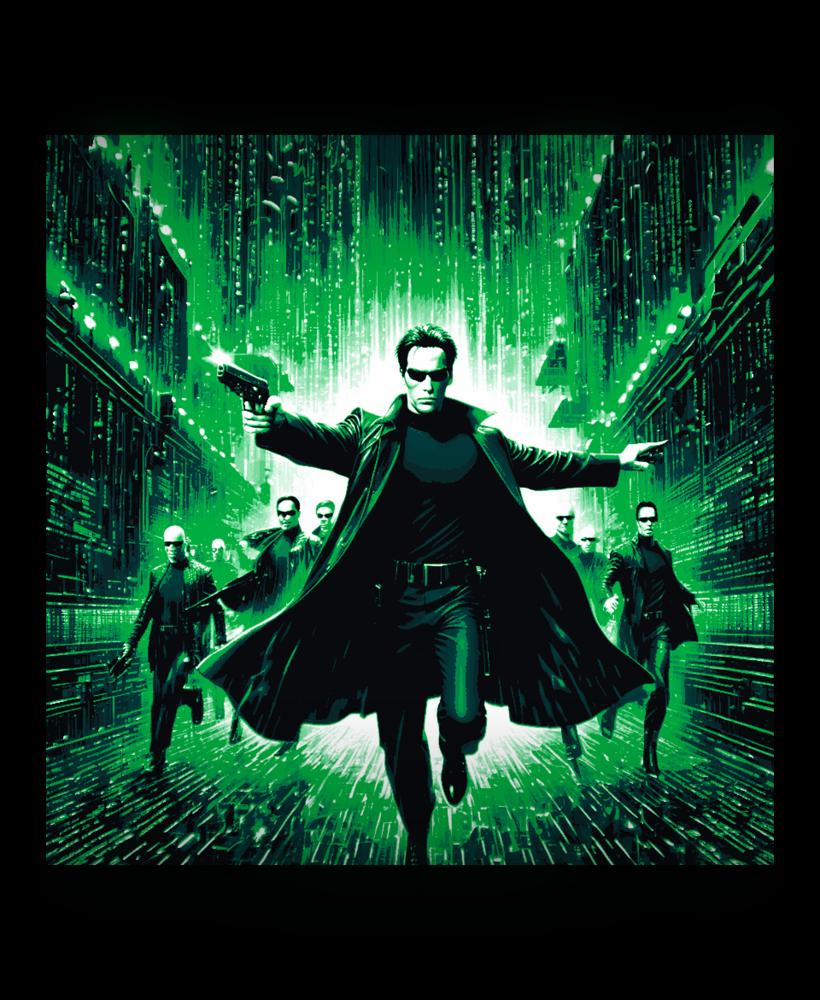 Wall Fan Art depiction of Neo from the Matrix movies 3d model