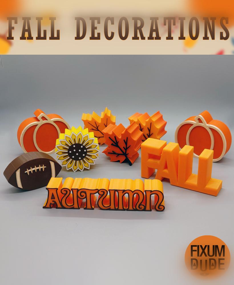 Simple Fall Table Decorations 3d model