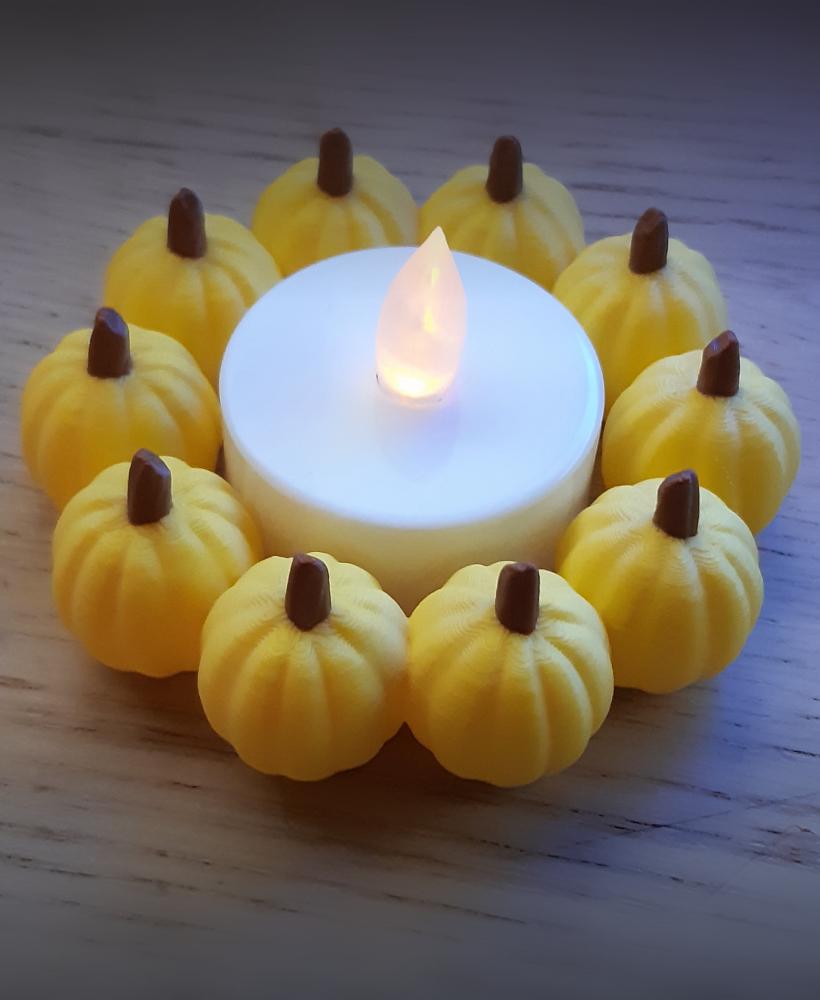 Pumpkin Ring Tealight Holder 3d model