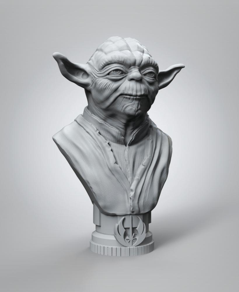 Master Yoda Bust (throwback) 3d model