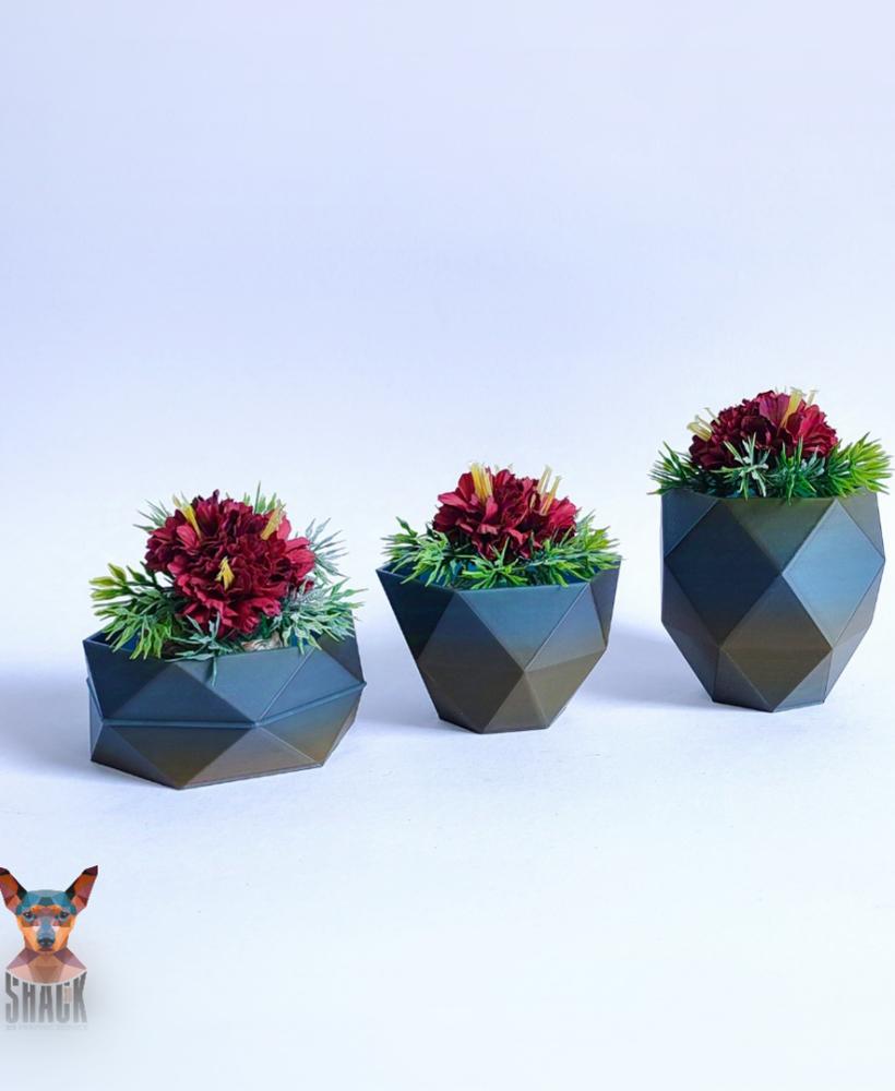 Plant Pot Set (3) 3d model