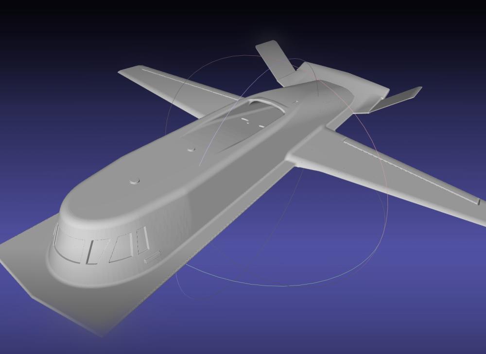 Northrop Tacit Blue Early US Stealth Plane Prototype 3d model