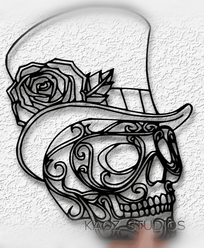 sugar skull wall art day of the dead decor halloween decoration 3d model