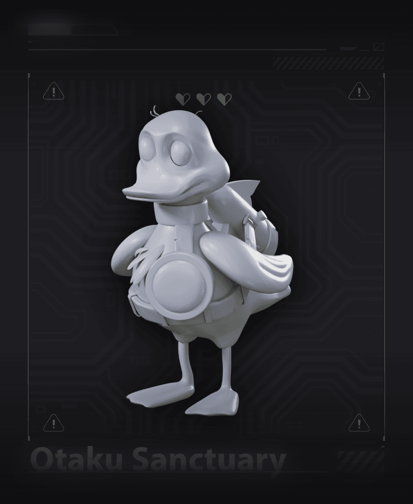 Duck Cute - 3D print model 3d model