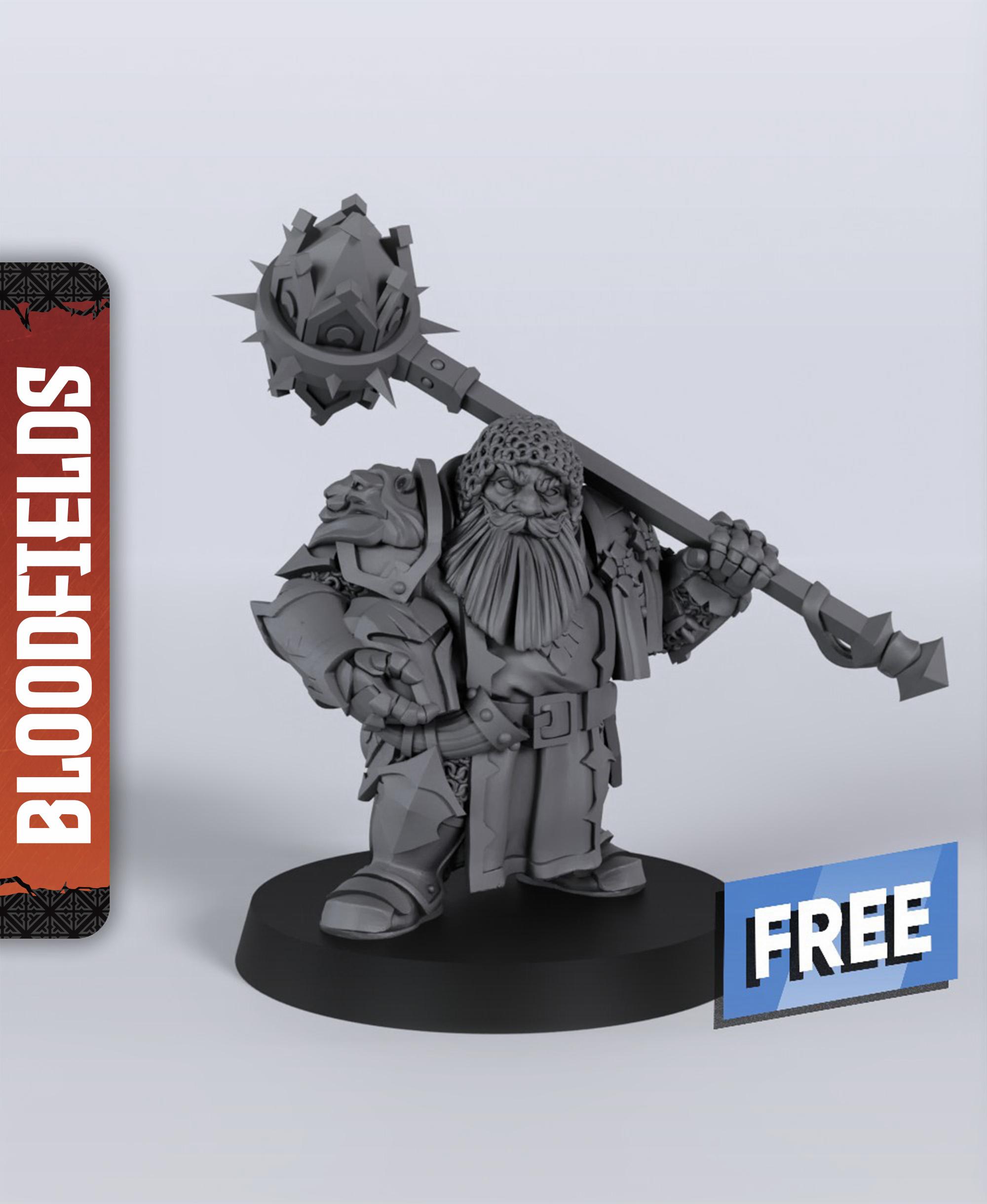 Gorin Thunderclap - With Free Dragon Warhammer - 5e DnD Inspired for RPG and Wargamers 3d model