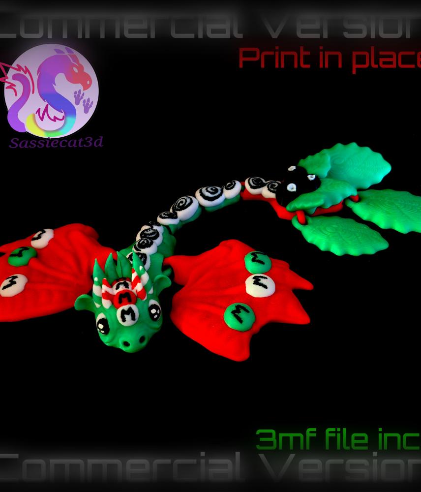 Candy Christmas Dragon *Commercial Version* 3d model