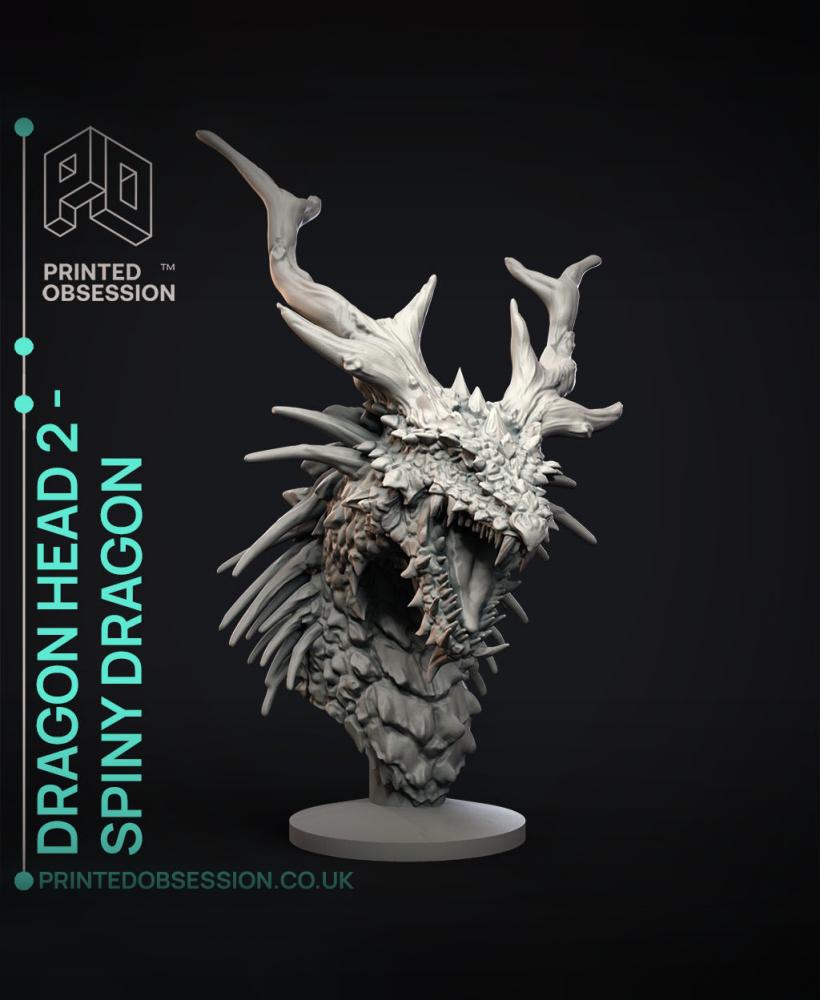 Dragon Spined - Dragon Head - Decoration 3d model