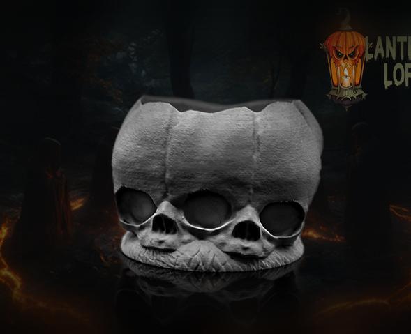 Conjoined Fetal Skull Pot (Pre Supported) 3d model