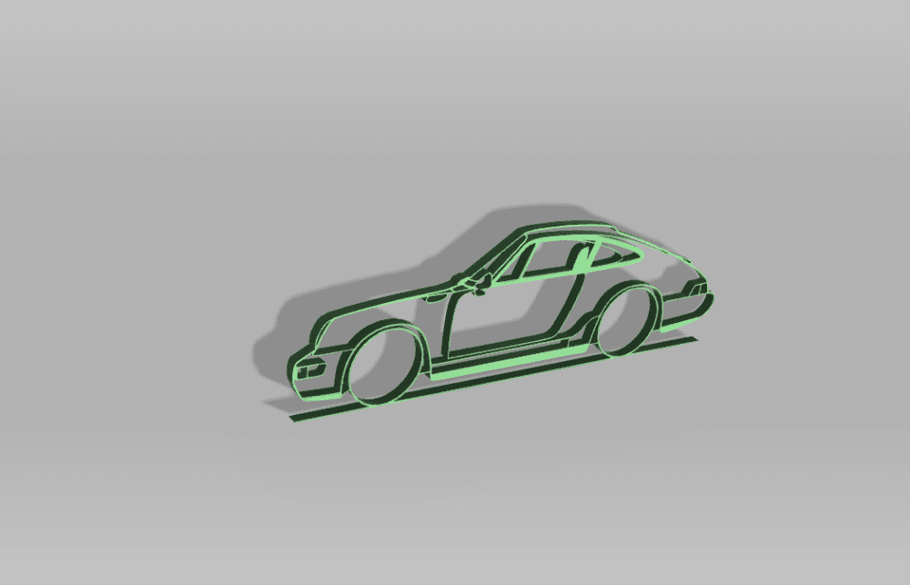 Porsche Wall Decor 3d model